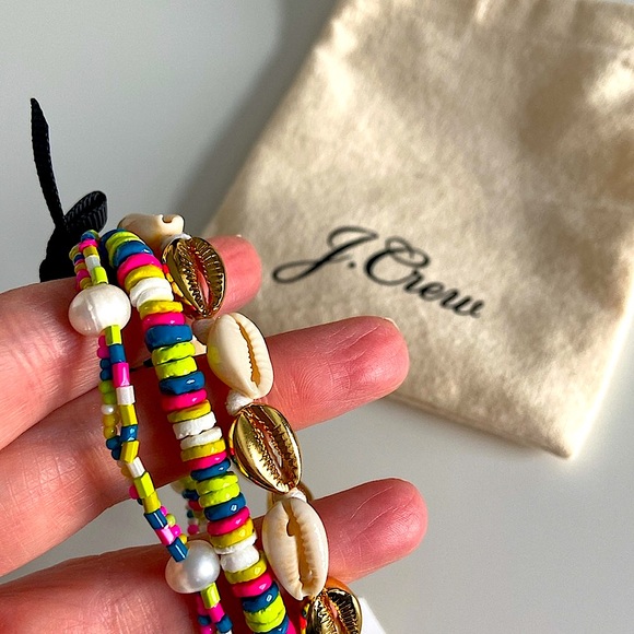 NWT J Crew 3-piece Oceanside Pearl Bracelet Set - Picture 2 of 8